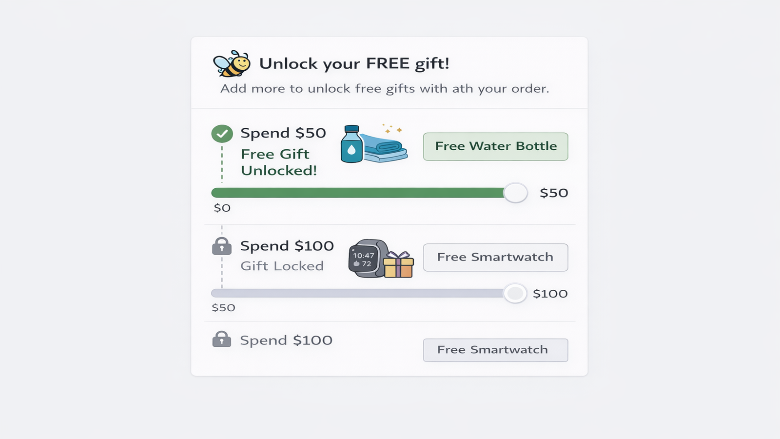 BundleBee progressive gift milestone experience