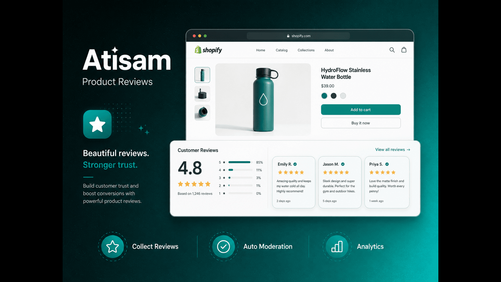Atisam — Product Reviews App product overview