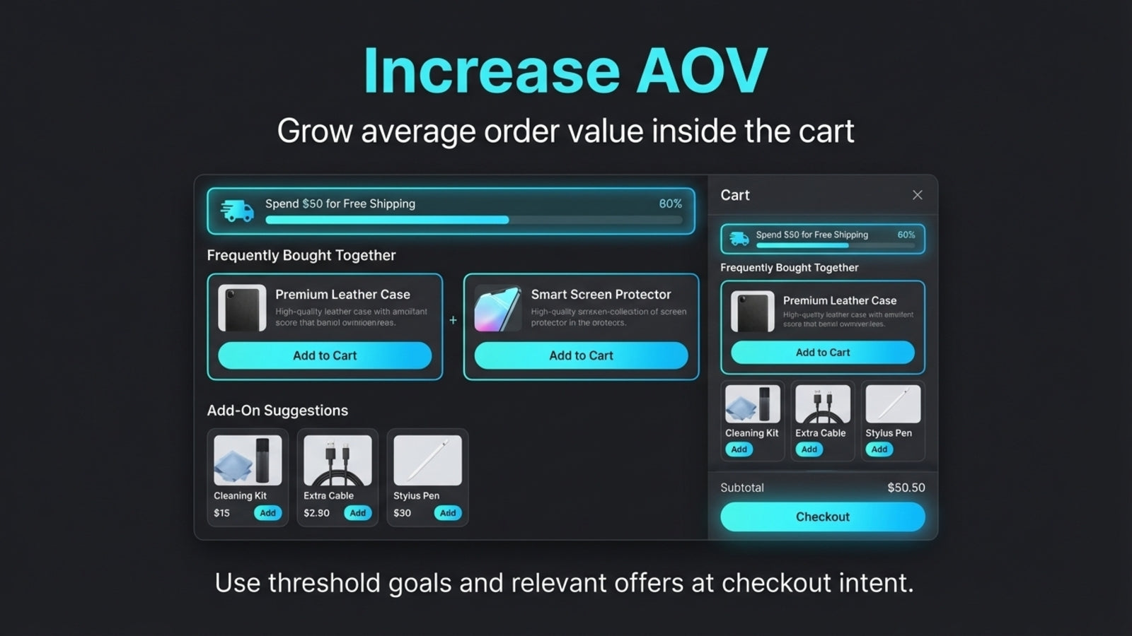 Smart Drawer analytics for cart and upsell performance